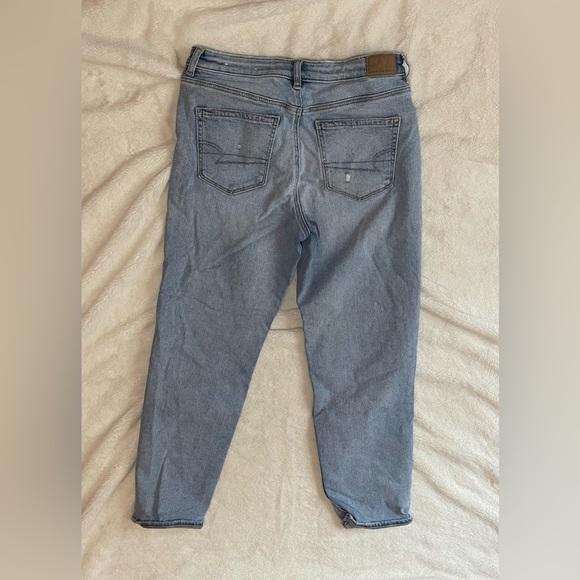 American Eagle Light Wash Distressed Mom Jean - Picture 2 of 2